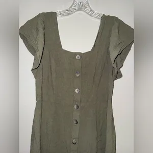 Universal Threads Army green Button-Front Mini Dress size small #720 thumbnail 3