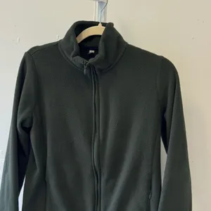 Uniqlo Women's‎ Fleece Full Zip Jacket Forest Green Med 241-151414 Stand Collar thumbnail 3