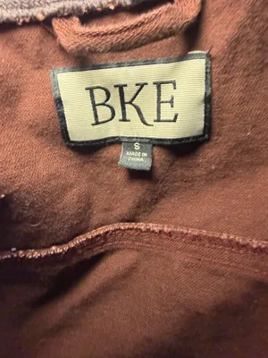 BKE Flyaway Denim Boho Jacket in bitter chocolate size small thumbnail 7