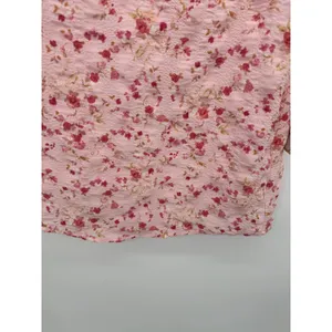 Fair Haven Pink Floral Top Size M NWT‎ Ruffle Coquette Feminine Crinkled Blouse thumbnail 7