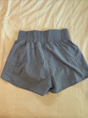 High-Waist Performance Women’s Shorts — Slate Blue thumbnail 2
