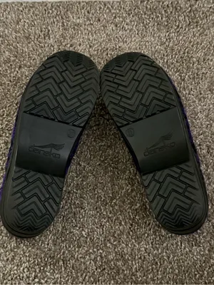 Dansko Professional Wool Clogs 37 Purple Black Nursing Medical Shoes Halloween thumbnail 15