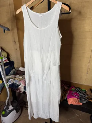 Exist White Layered Gauze Handkerchief High Low Midi Dress Size Large thumbnail 3