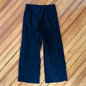 Maeve Anthropologie Colette Cropped Wide-Leg Pants in Black Size 28P thumbnail 4