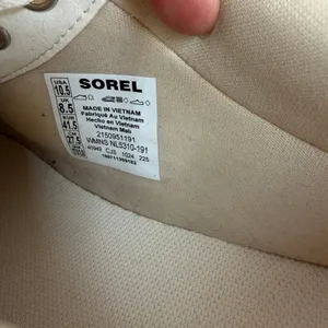 Sorel 10.5 Ona Ave Low Court Sneaker Platform Leather Sporty Chalk Gum Sole Shoe thumbnail 8