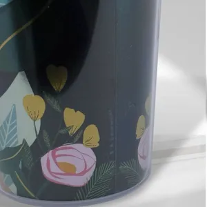 Starbucks 2020 Metallic Green Floral Tumbler 16oz thumbnail 5