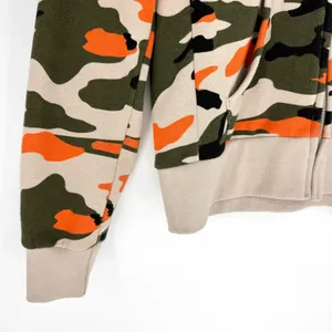 Reflex Camo Full Zip Hoodie Green‎ Tan Blaze Orange Size Medium thumbnail 2