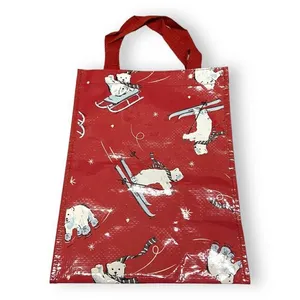 Vera Bradley Beary Merry Polar Bears Market Tote Shopping Bag Reusable Christmas thumbnail 1