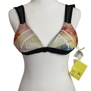 Rip Curl Palm Tree Sunset Swim Bikini Top Mesh Straps NWT MSRP‎ $45 Size XS thumbnail 1