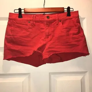 Madewell 2” inseam red denim shorts thumbnail 2