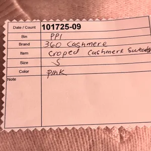 360‎ Cashmere Crop Sweater Pink Small thumbnail 13