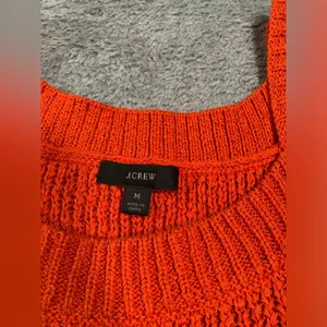 J. Crew Orange Knit Sleeveless tank Top medium thumbnail 2