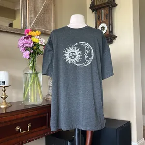 Comfy Oversized Boyfriend Tee Dark Gray Size XL thumbnail 3