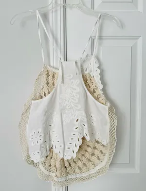 Anthropologie Crochet Embroidered Sweater Tank Top, Size XS thumbnail 9