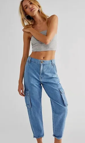 Free People Levis Cargo Jeans Sz 28 thumbnail 1