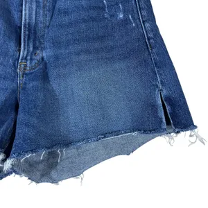 Abercrombie & Fitch Curve Love 4" Mom Short Distressed Denim Dark Wash Size24/00 thumbnail 3