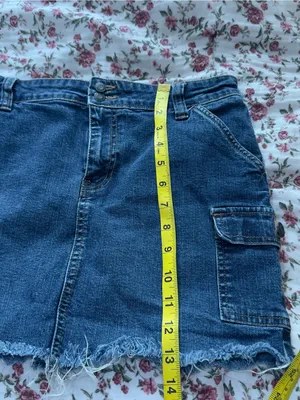 Vintage Old Navy Denim Mini Skirt - Blue thumbnail 7
