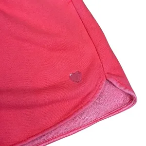 NWT Aerie High Rise Dolphin Hem Shorts Pink Loungewear Heart Embroidery Size XXL thumbnail 3