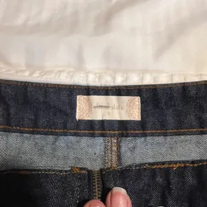 Dark Wash Denim Mini Skirt Front‎ Zip Ring Pull Y2K Fitted Womens S Preppy Edgy thumbnail 4