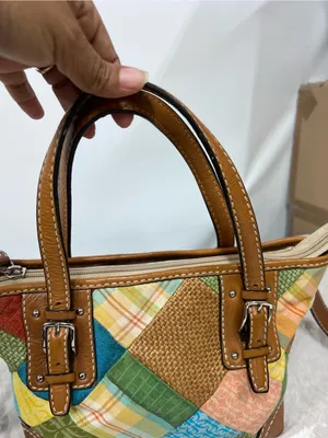 Fossil Patchwork Multicolor Women’s Satchel handbag purse thumbnail 9