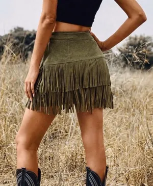 Altar'd State Fearless Fringe Mini Skirt thumbnail 1