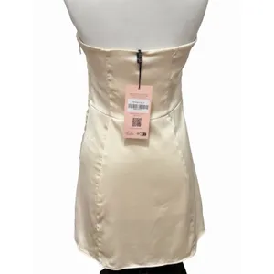 Oh Polly Ivory Satin Strapless A Line Mini‎ Dress Size 6 Cocktail Formal Bridle thumbnail 8