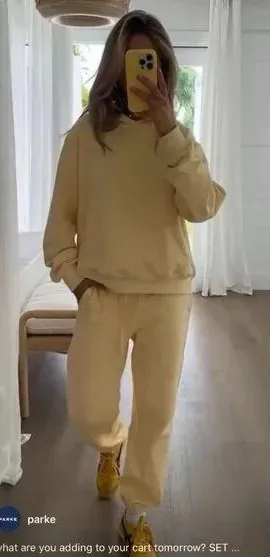 Parke Spring Cozies Yellow Joggers! thumbnail 1