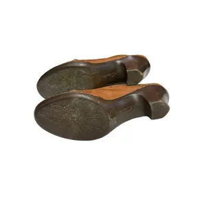 Clarks Brown Leather Chiffon Lily Block Heel Clogs SZ‎ 8 thumbnail 4