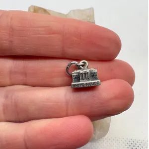 Vintage Sterling Silver White House Charm Washington DC Souvenir Pendant 925 thumbnail 4
