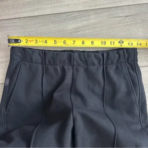 Everlane The Dream Pant Slim Straight Pintuck Pull On Pants Neutral Black S thumbnail 9