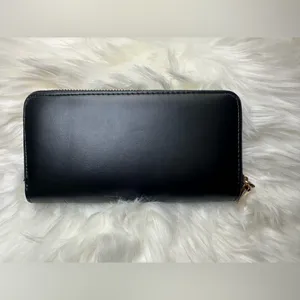 Bebe Elegant Black Wallet with Gold Accent thumbnail 2