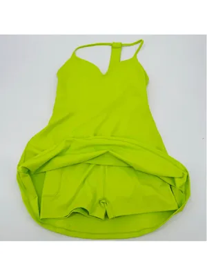 NWT Spiritual Gangster Neon Yellow Green Jet Active Mini Dress M thumbnail 6