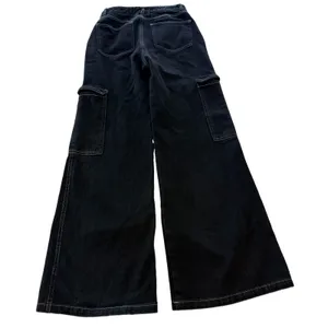 Altard State Jeans Women’s Black S Wide Leg Cargo Contrast Stitch Cotton thumbnail 2