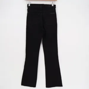 7 For All Mankind Black High Rise Flare Jeans Raw Hem Size 23 thumbnail 7