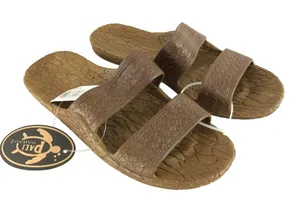 Pali Womens Sandals Slides Rubber Textured Brown Size 5 thumbnail 1