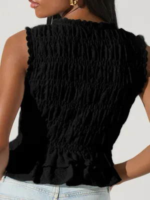NWOT ASTR Tie Front Tank Black thumbnail 2