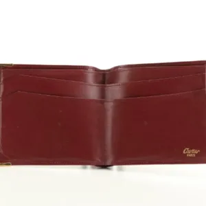 Cartier Les Must de Cartier Bifold Wallet in Burgundy Leather thumbnail 4