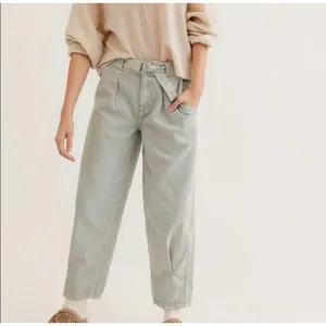 Free People We The Free Paloma Slouchy Belted Pants Size 25 Sage Green High Rise thumbnail 7