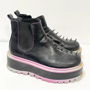 Koi Raum Size 9 Black Chelsea‎ Platform Spikes Pull On Boots thumbnail 3