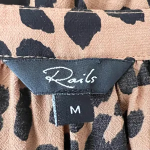 Rails Bella Jaguar Long Sleeve Leopard Print Shirt Dress Tie Waist Size Medium thumbnail 12