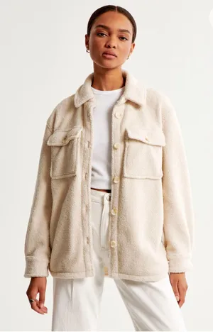 Abercrombie sherpa shirt jacket thumbnail 2