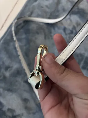 Kate Spade White Shoulder Strap Adjustable Replacement, White Narrow Crossbody Bag Strap, Purse Strap Replacement Gold Tone Hardware thumbnail 6