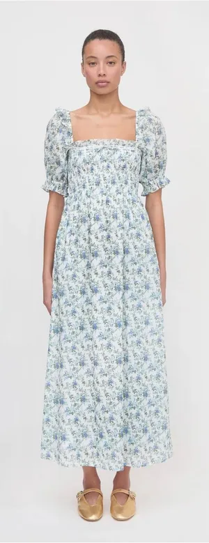 Hill House the Scarlett midi nap dress English daisy XS thumbnail 1