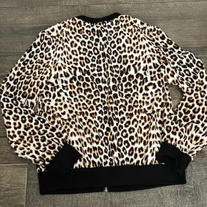 Express Leopard Print Bomber‎ Jacket thumbnail 4