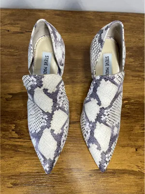 Steve Madden DOLLY Natural Snakeskin Pointed Toe Stiletto Pump 6.5 norm thumbnail 5