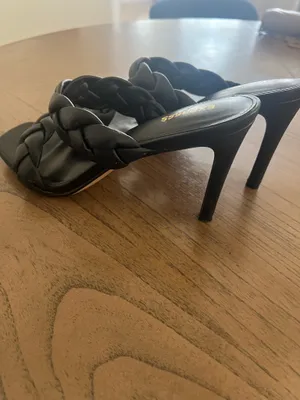 Express Black Braided-Strap High Heel Sandals thumbnail 3