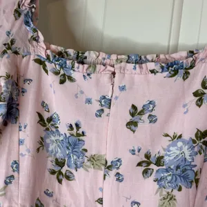 Gal Meets Glam Baby Pink Blue Forever Floral Smocked Dress thumbnail 5