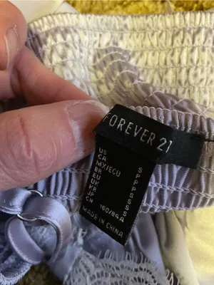 Forever 21 Y2K Inspired Satin Lace Cami Handkerchief Hem Lavender Top XS S thumbnail 2