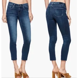 Paige skyline skinny crop mid rise dark wash 27 thumbnail 2