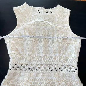 Lulus‎ Kenna White Crochet Lace Sleeveless Bodycon Dress MEDIUM thumbnail 9